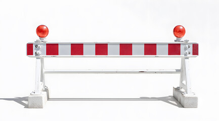 Traffic Control Barrier Installation, Urban Environment, Photo, Clear Background, Safety Measures, Construction Site