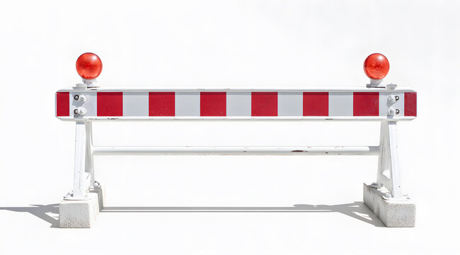Traffic Control Barrier Installation, Urban Environment, Photo, Clear Background, Safety Measures, Construction Site