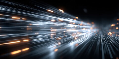 Abstract Data Stream Visualizing Information Technology and Future Digitalization with Light Streaks