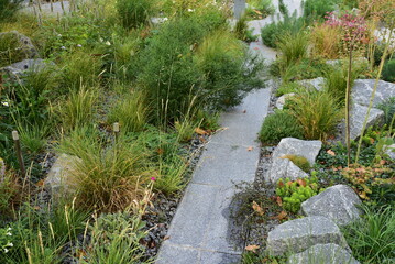 Obraz premium Jardin de rocaille en été