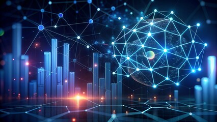 abstract technology background with lights