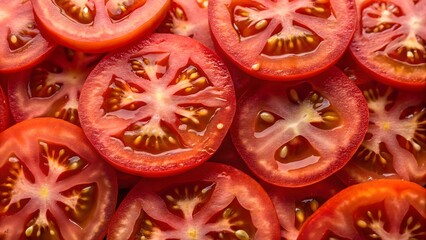 Freshly Sliced Ripe Red Tomatoes for Healthy Eating and Cooking