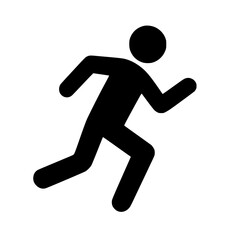 Minimal outline of a runner in motion