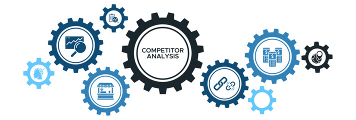 Competitor Evaluation Web Icon Concept for Market Opportunities, Strengths, Pricing, and Strategic Business Insights