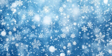 Fototapeta premium Winter snowflakes on a blue background