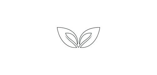 Obraz premium Abstract design two dark leaves
