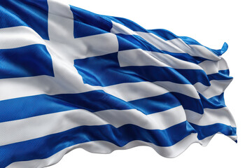 Obraz premium Waving Greek flag, blue and white stripes, in motion