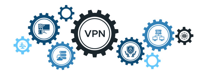 Secure VPN Network Banner with Protection and Privacy for Safe Internet Browsing