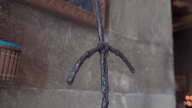 Georgian cross woven from grape vines in the Orthodox Church