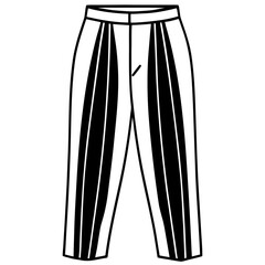 Peg-Leg Pants Illustration on White