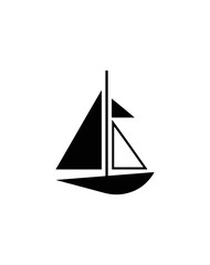 Obraz premium Simple sailboat graphic design