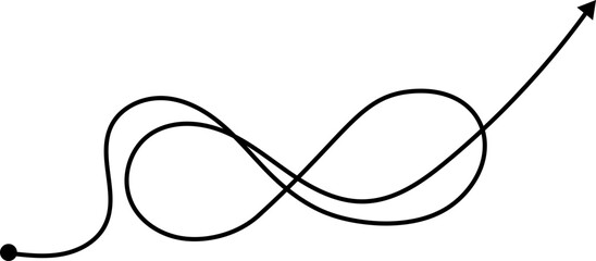 Figure-eight loop drawn with thick lines crossing at the center to form a continuous loop.