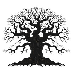 Mystical dark tree illustration design high resolution picture