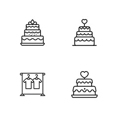 Tiered cakes and clothing rack wedding cake celebration cake