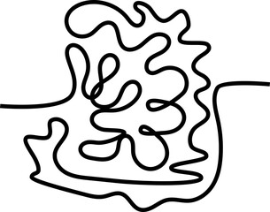 Rectangular squiggle maze drawn with thick irregular lines creating a playful labyrinth arrangement.
