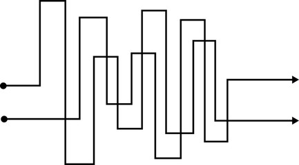 Vertical rectangular maze contains directional arrows guiding through interconnected paths.