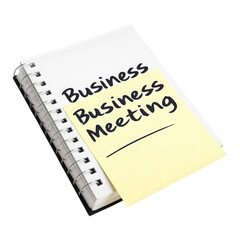 Obraz premium Calendar planner with marked business meeting date, isolated on a white background