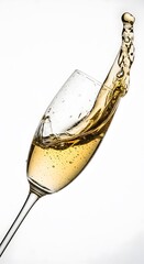 Elegant Champagne splash in glass