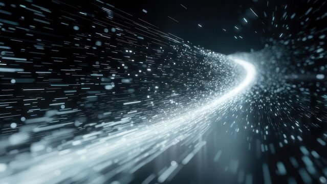 Abstract swirling light trails