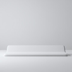 White Minimalist Soundbar Shelf Mockup on Clean Background