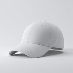 White Blank Baseball Cap Mockup on Clean Background