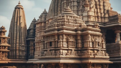 Fototapeta premium Ancient temple architecture in India