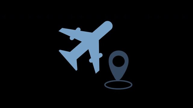 plane icon travel location