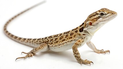 Naklejka premium lizard on white background
