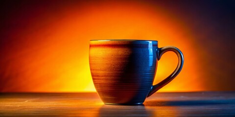 Silhouette Coffee Mug: Clean Minimalist Backlit Photography