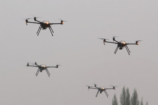 advanced military drone complexes simulate attacking swarms for tactical training