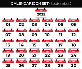Sep 2025 Calendar Vector &ndash; Minimal Monthly Design