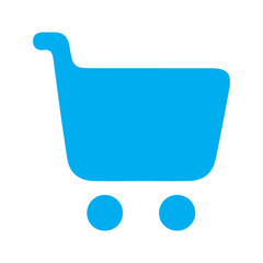blue shopping cart icon