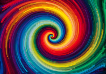 Fototapeta premium Abstract Colorful Spiral Vortex Art