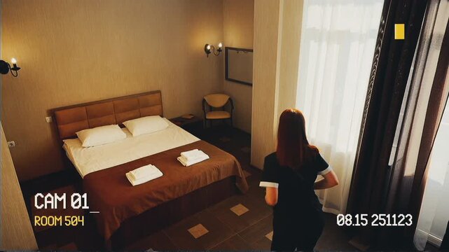 Roomkeeper caught slipping money from guest wallet in room, hidden camera