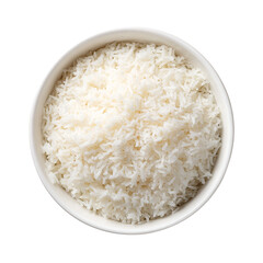 A Bowl of Cooked White Rice isolated on transparent background