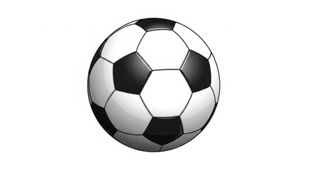 Soccer Ball Illustration: Classic Design on White