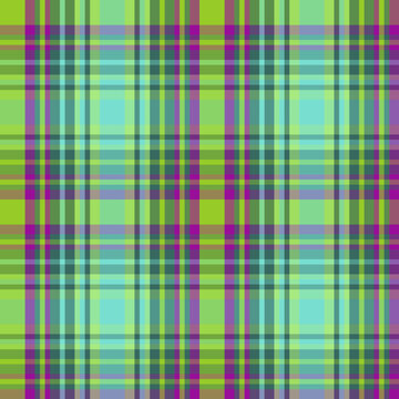 Green and brown plaid fabric pattern