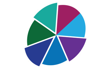 Obraz premium Colorful Abstract Pie Chart Infographic Design. 