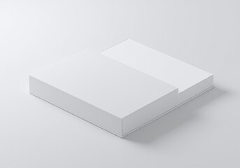 Simple White Rectangular Packaging Box Mockup on Clean Background