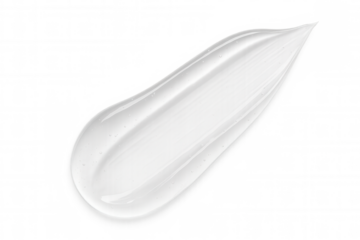 Pearlescent cosmetic gel smear spreading with airy bubbles, highlighting smooth texture against transparent backdrop for skincare visual