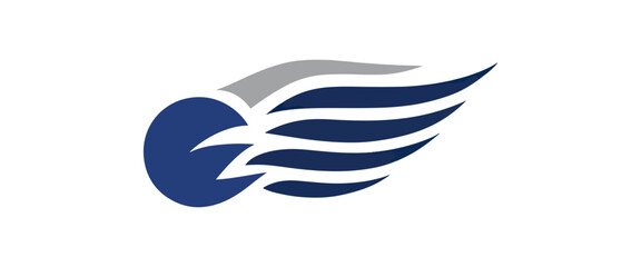 Obraz premium Dark blue wing graphic design