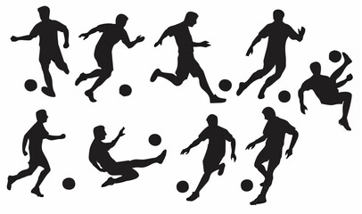 Football Soccer silhouettes.eps
