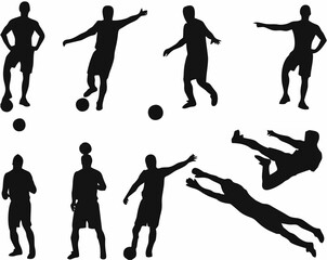 Multiple images of a soccer p...