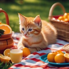 cute ginger kitten