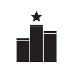 Leaderboard icon filled flat sign concept for web design.