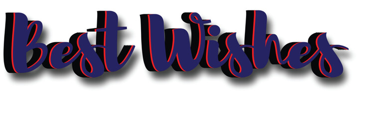 Vector art of best wishes text