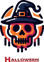 Halloween logo icon vector  white background .