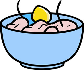 Steaming Asian Dumpling Soup