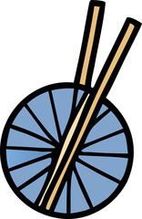 Asian Dish with Chopsticks