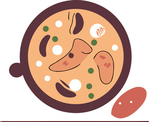 Overhead View of Stew Bowl